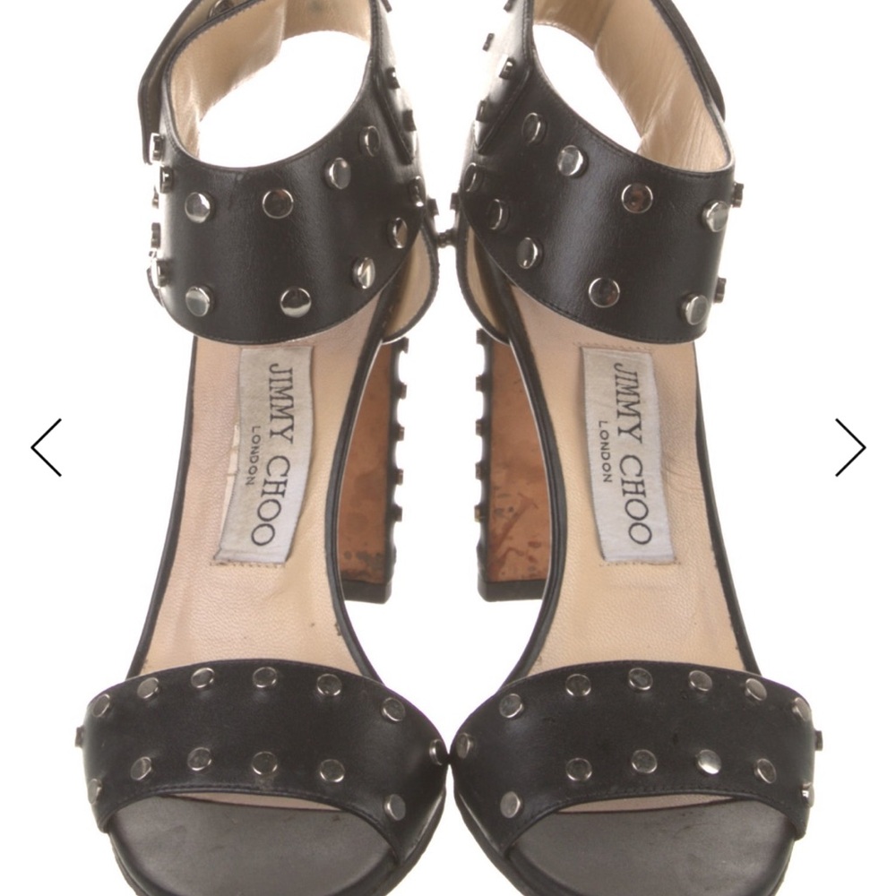 Jimmy Choo Black Studded Sandals - Picture 2 of 5